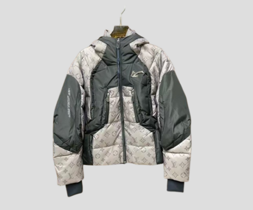 LV 2054 Heat Reactive Puffer Jacket White Grey