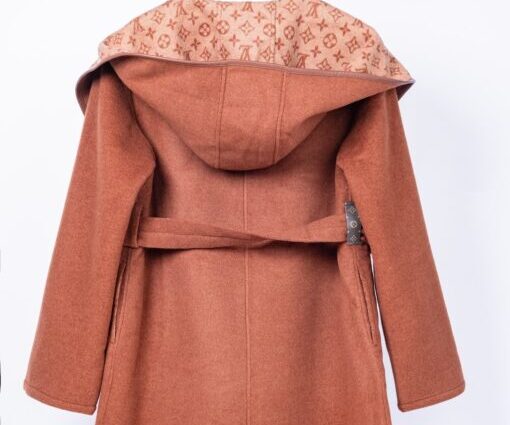 Alternative view of LV Long Wool Coat Full Brown