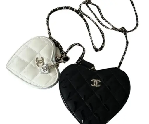 Chanel Patent Leather Handbag Black & White