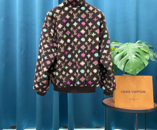 Alternative view of LV Monogram Fleece Parka Jacket Black