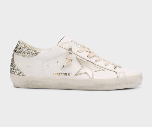 Golden Goose - Superstar Glitter Leather Low-Top Sneakers