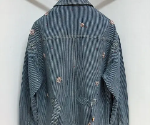 Alternative view of LV Embellished Workwear Jacket Light Blue