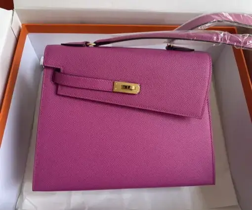 Hermes Kelly Bag Bright Chocky Pink