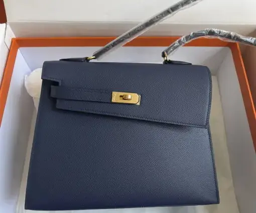 Hermes Kelly Bag Navy Blue