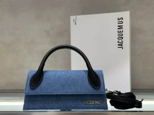 Jacquemus Le Chiquito Long Denim Bag Blue