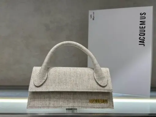 Jacquemus Le Chiquito Long Denim Bag White