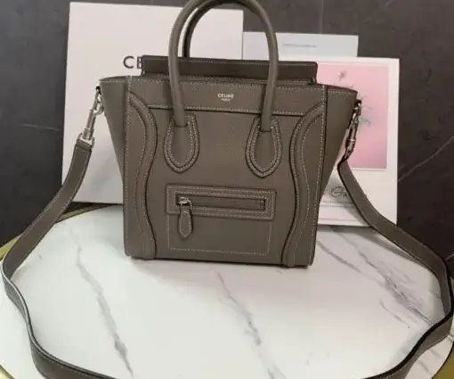 Celine Micro Luggage Tote Bag Brown