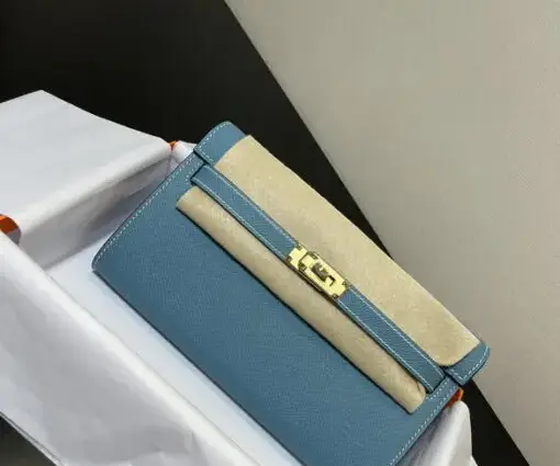 Hermes Kelly Bag Blue jean