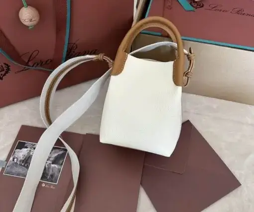 Loro piana Bucket Bag White