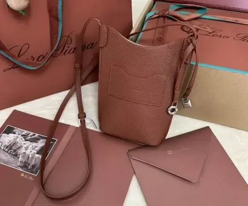 Loro piana Cell phone Bag Natural Brown