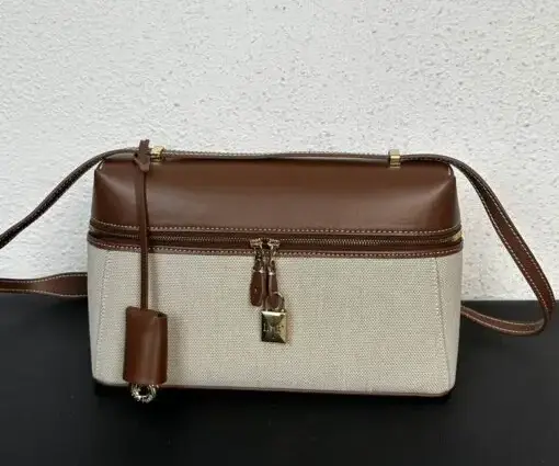 Loro piana Lunch Box Bag in Grey & Brown