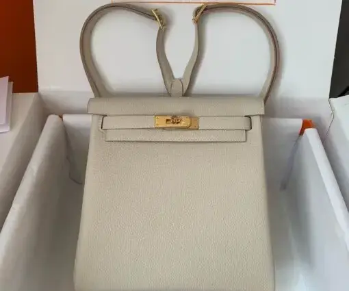 Hermes Kelly Ado Bag Leather Grey