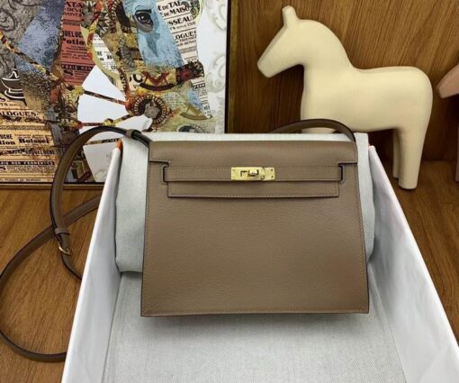 Hermès Kelly Danse Jumping Bag Dark Brown