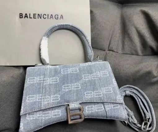 Balenciaga Hourglass Bag Lite Blue
