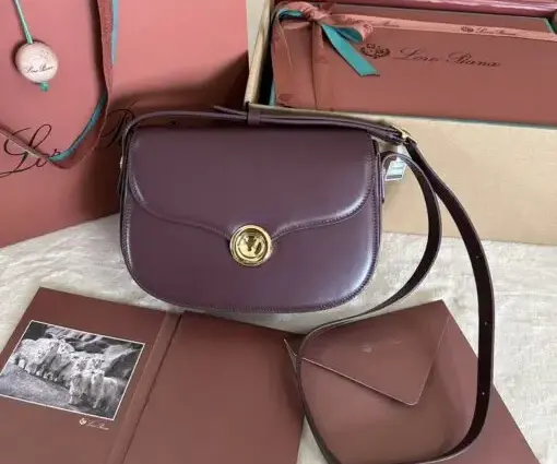 Loro Piana Mini Ghiera Bag Burgundy