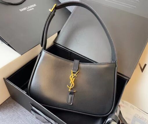 YSL Hobo Bag Glossy Black