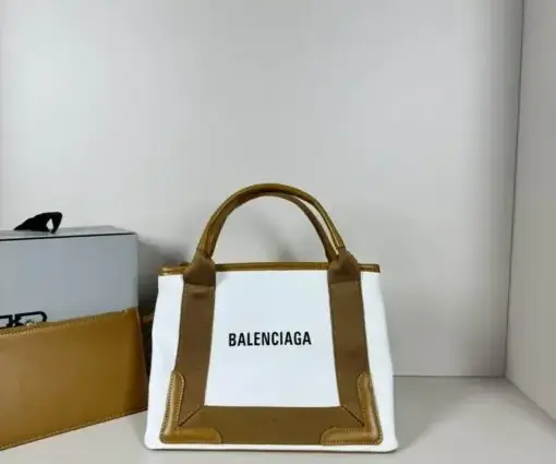 Balenciaga Handbag Large White & Gold