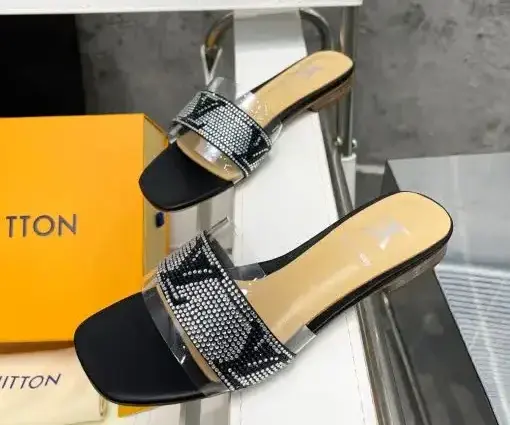 LV Women Slipper Ringstone Black