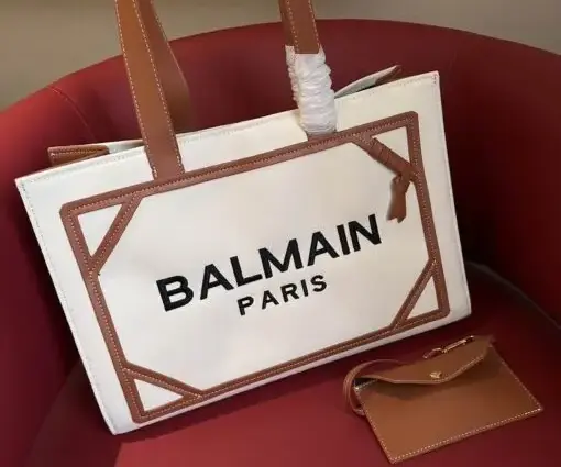 Balenciaga Handbag Large White & Brown