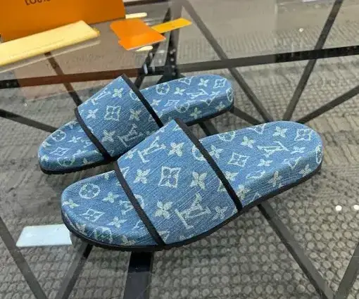 LV Slipper Denim Blue