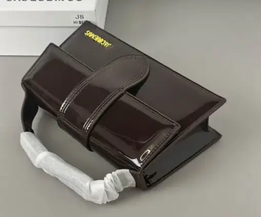 Jacquemus Shoulder Bag Glossy Dark Brown