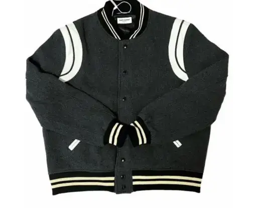 Yves Saint Lauren Jacket Cream Dark Grey White