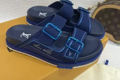 LV Slipper All Blue