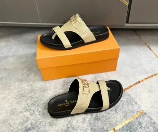 LV Slipper Beige Black