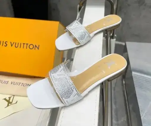 LV Women Slipper Ringstone White