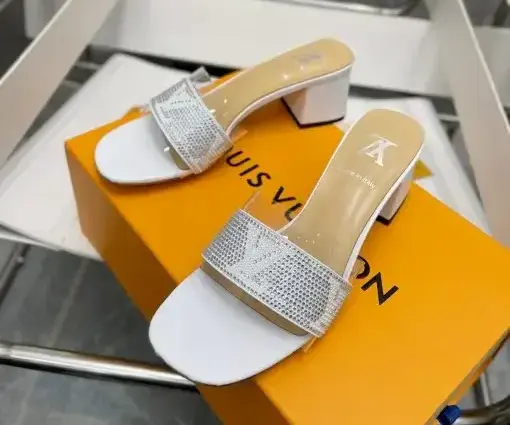 LV Women Slipper Ringstone White