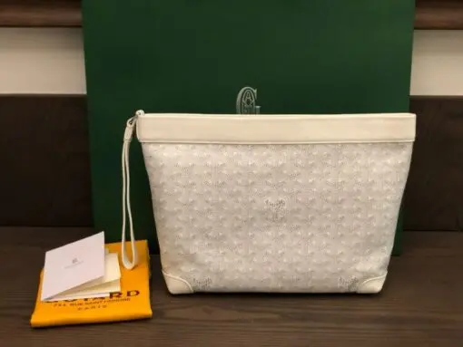 Goyard Conti Pouch White