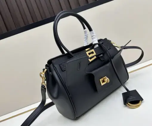 Balenciaga Belair Carry Leather Black