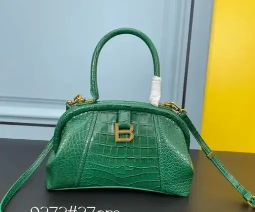 Balenciaga Frame Bag Green Crocodile
