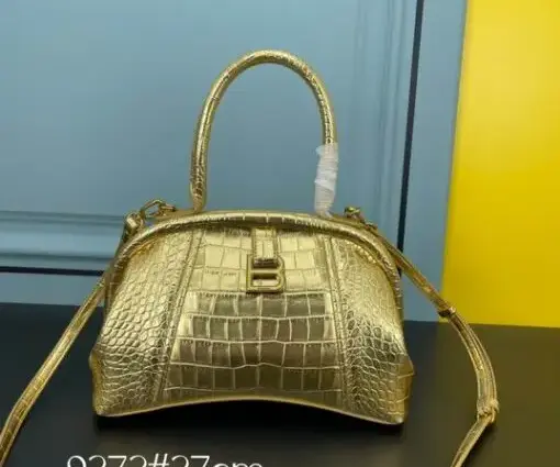Balenciaga Frame Bag Gold Crocodile