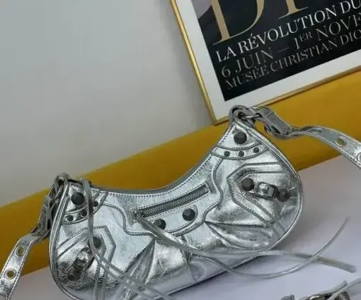 Balenciaga Cagole Bag Silver