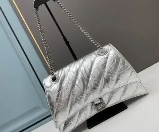 Balenciaga Crush Small Chain Bag Silver
