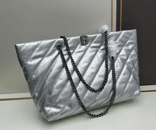 Balenciaga Crush Bag Silver