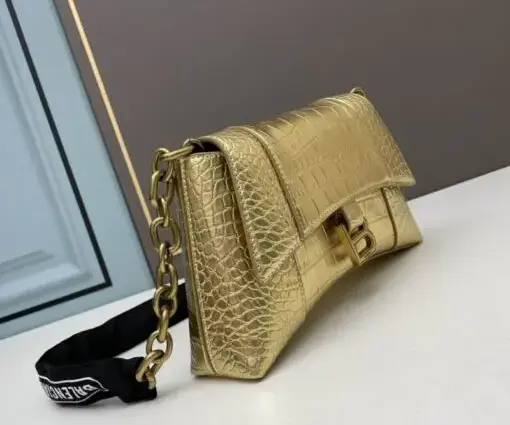 Balenciaga Bag Crocodile Gold