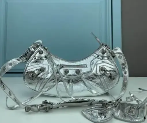 Balenciaga Cagole Silver Bag
