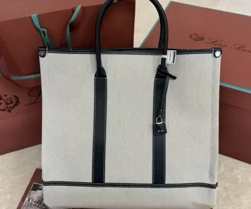 Loro Piana Beam Tote Bag White
