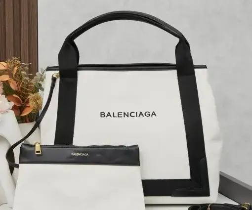 Balenciaga Cabas Bag Black & White