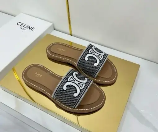 Celine Lympia Sandal Black & White