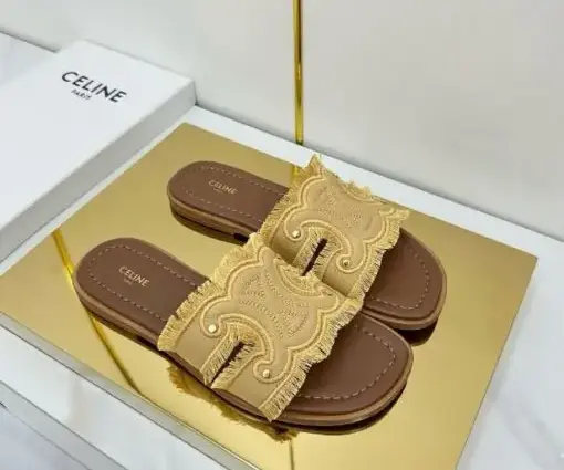 Celine Triomphe Mule Taupe