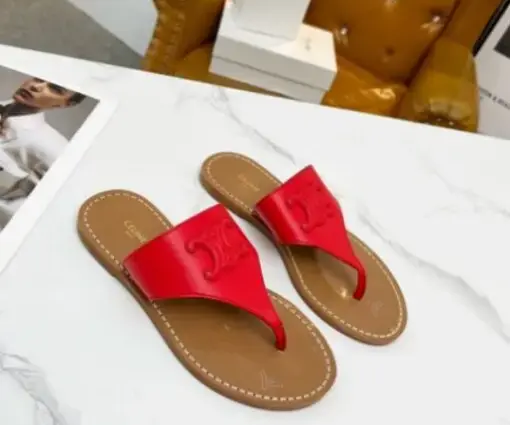 Céline Triomphe Slides Red