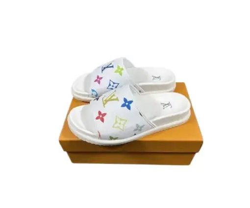LV x Takashi Murakami Slipper 6AM Flat Mule White