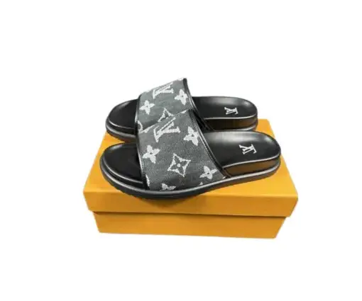 LV Slipper 6AM Flat Mule Black
