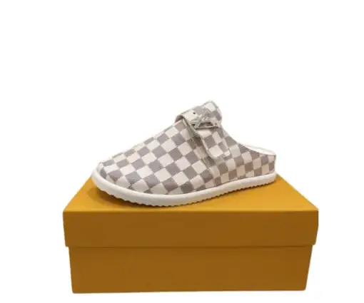LV Slipper Easy Mule Beige And Brown