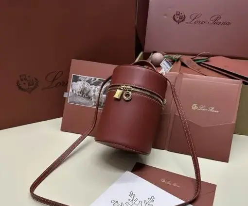 Loro Piana Pencil Case Bag Red