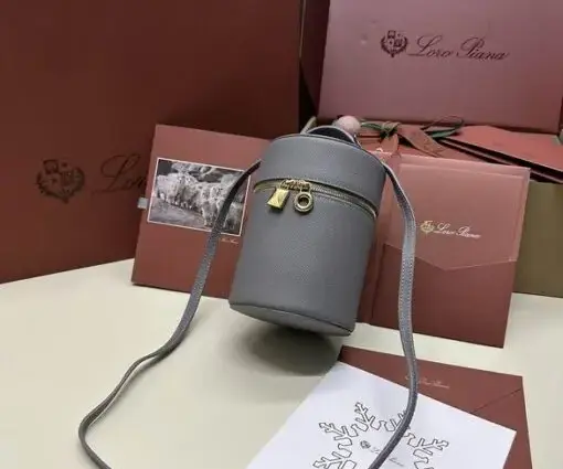 Loro Piana Pencil Case Bag Grey
