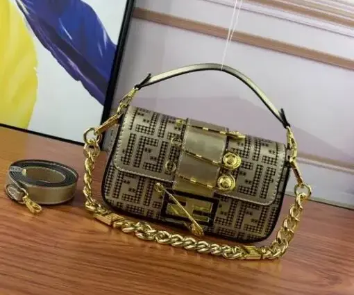 Fendi Bag Gold & Stone